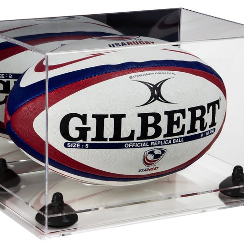 Acrylic Rugby shops Ball Display Case with Mirror, Risers and Clear Base (A004-CB)
