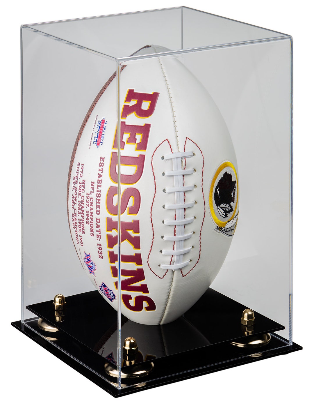 Deluxe Clear Acrylic Football Display Case Vertical With Risers A060 Etsy