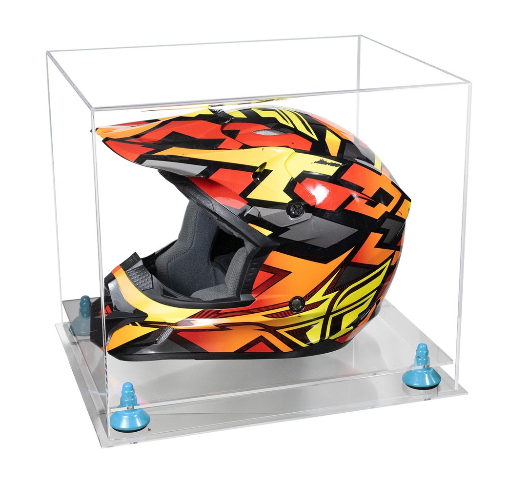 Acrylic Motorcycle Motocross or Nascar Racing Helmet Display Case With ...