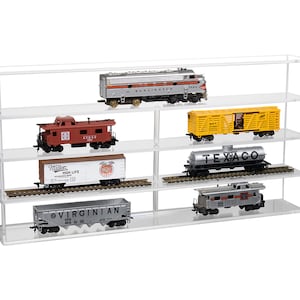 Acrylic Model Train Display Case with 4 Shelves (A123)