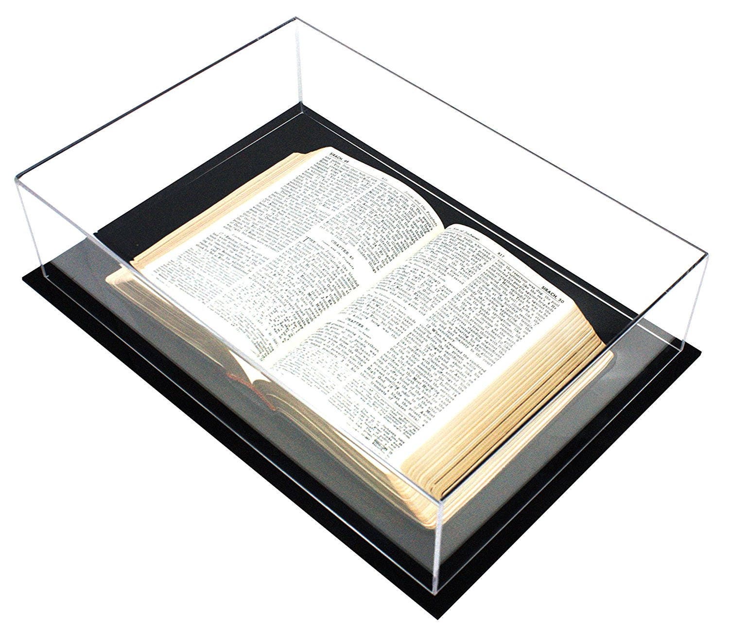 Deluxe Clear Acrylic Display Case - Large Rectangle Box 16 x 11 x 4  (A029-A-DS)