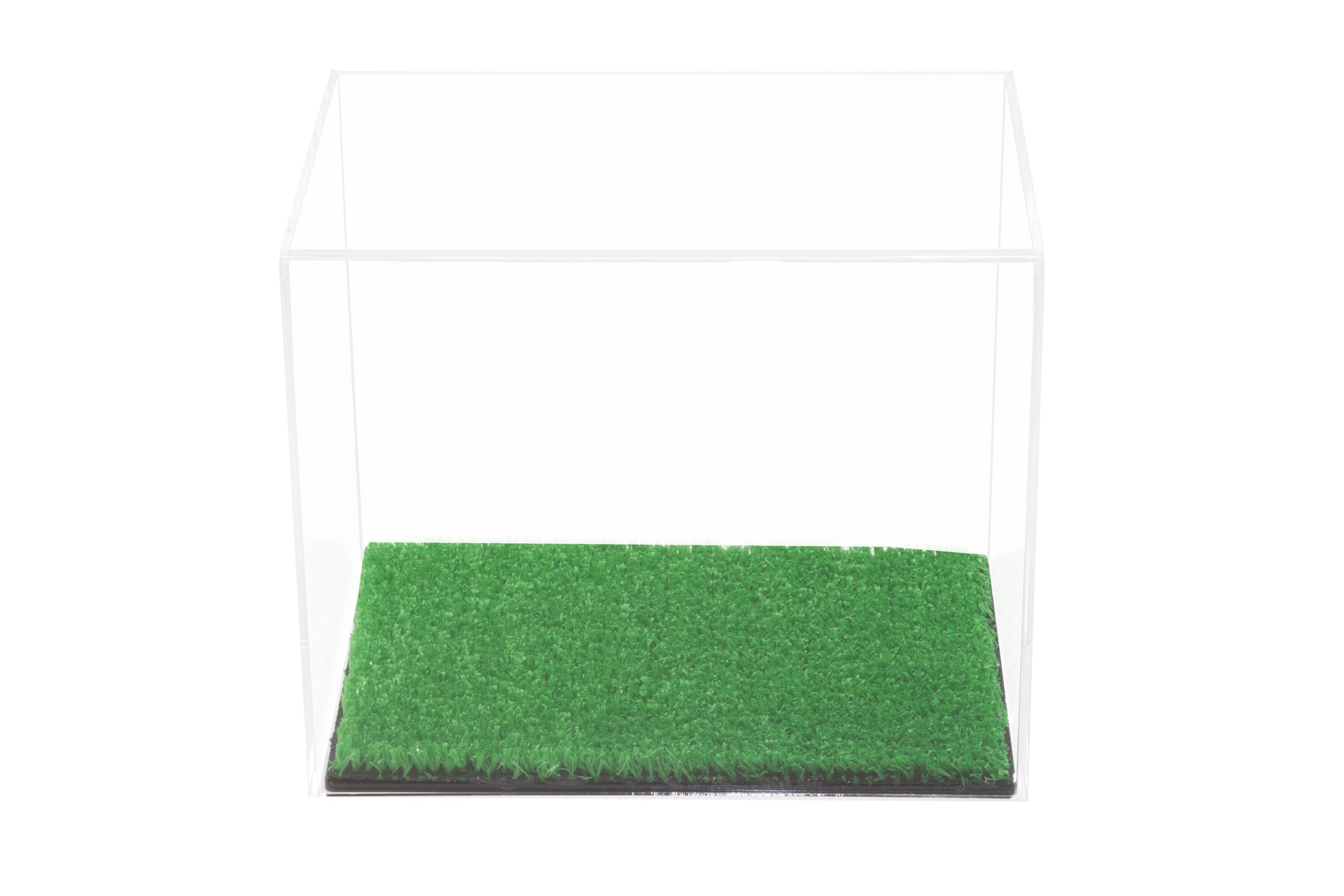 Mini Football Helmet Display Case not Full Size Better Display Cases  Acrylic Plexiglass With Turf Bottom clear or Mirror A003-TB 