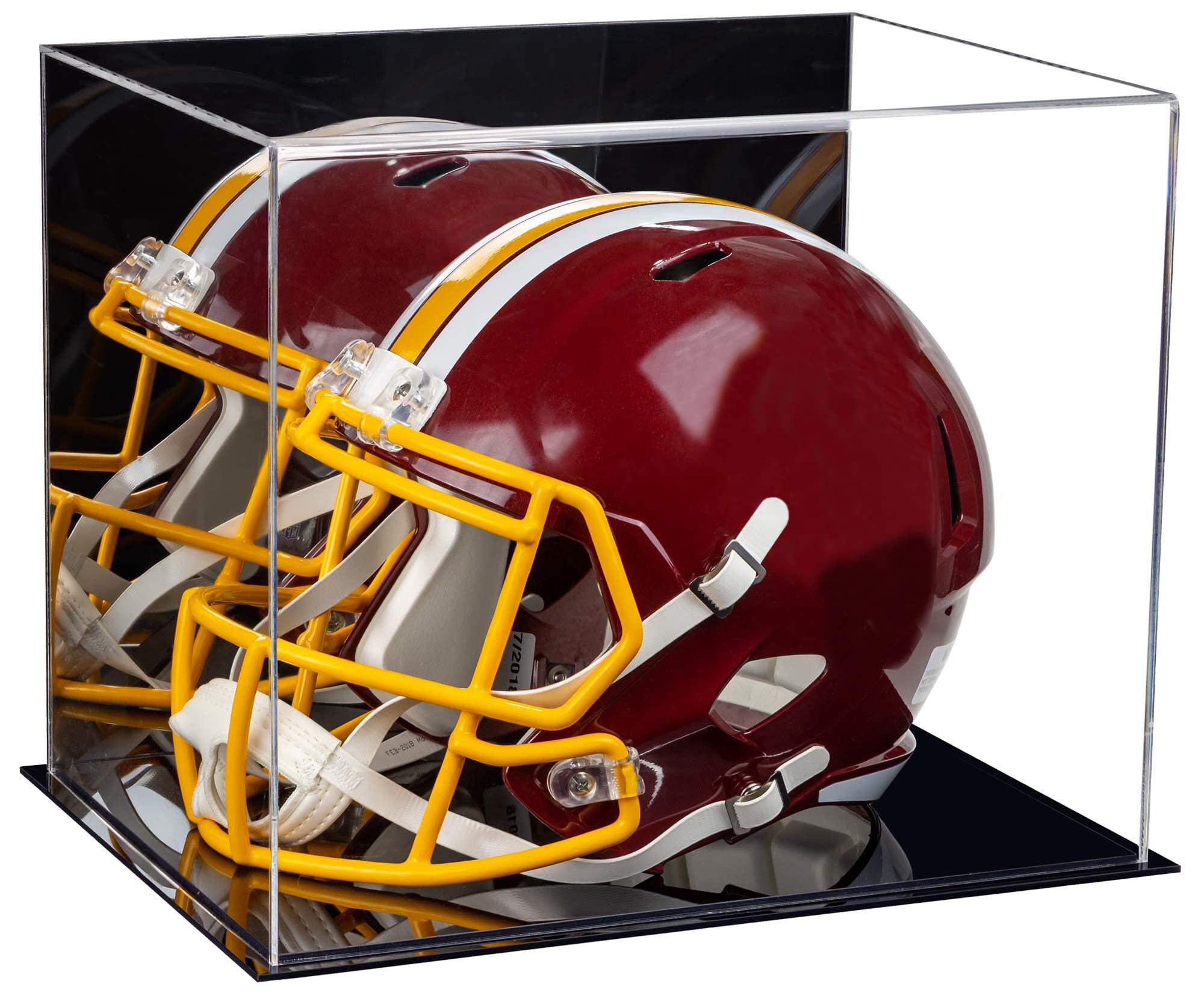 Acrylic Football Helmet Display Case With Double Sheet Base Etsy