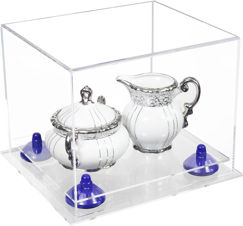 Versatile Acrylic Display Case - Small Rectangle Box With Risers and ...