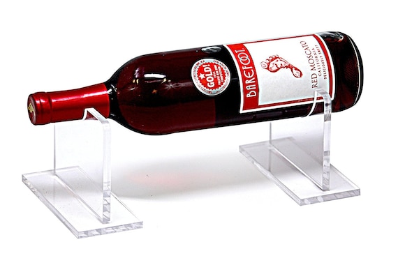 Deluxe Clear Acrylic Wine Bottle Display Holder Etsy