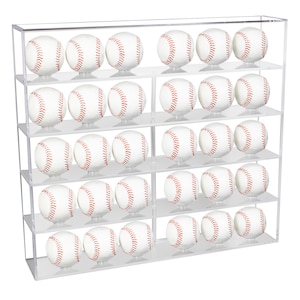 Clear Acrylic Baseballs Display Case with 5 Shelves (A123A)