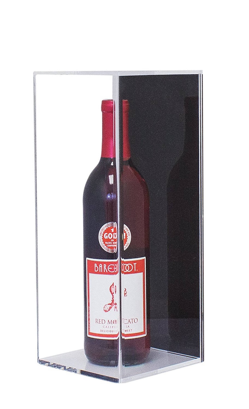 Deluxe Acrylic Wine Bottle Display Case Etsy