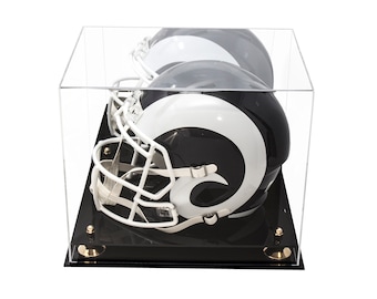 Acrylic Football Helmet Display Case with Mirror and Risers (A002)