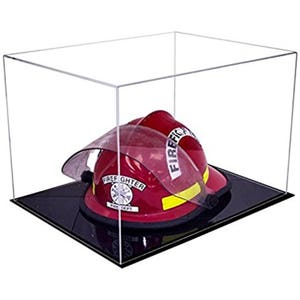 Acrylic Fireman&#39;s Helmet Display Case (A014-DS)