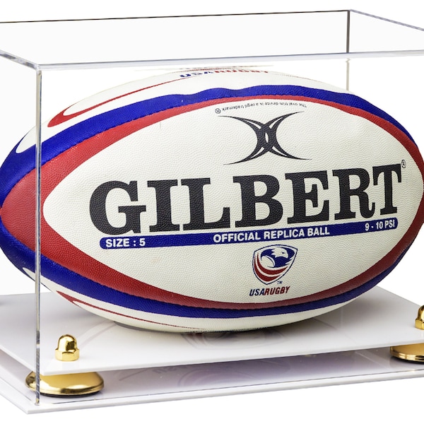 Rugby Ball Display Case Etsy