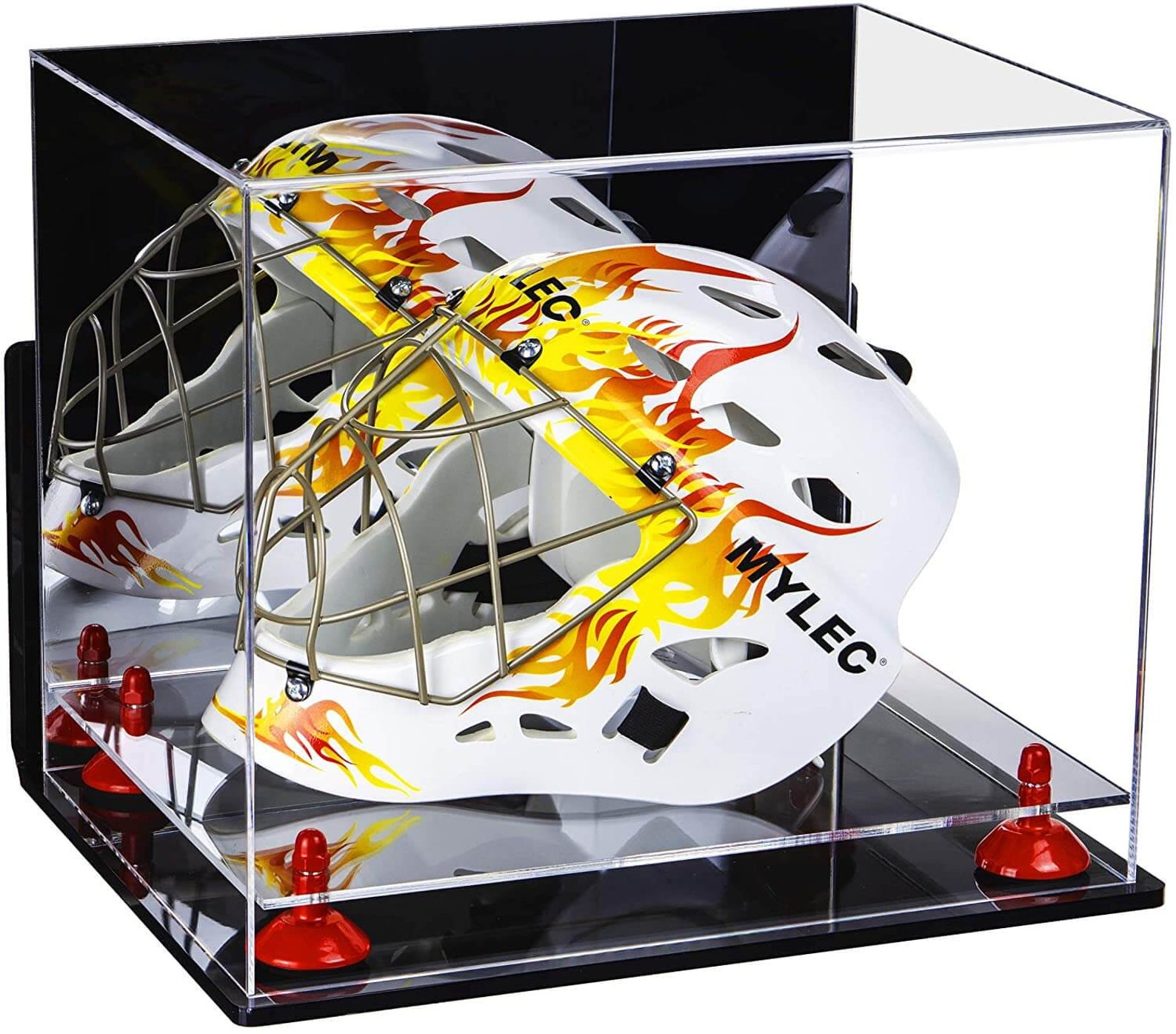 Acrylic Lacrosse Helmet Display Case With Mirror Wall Mount Etsy
