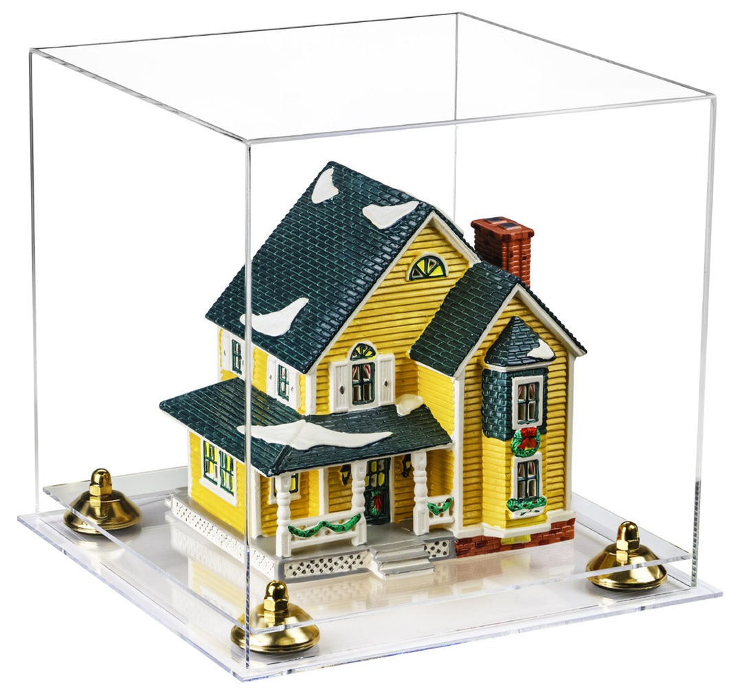 Versatile Deluxe Clear Acrylic Display Case - Medium Square Box With ...