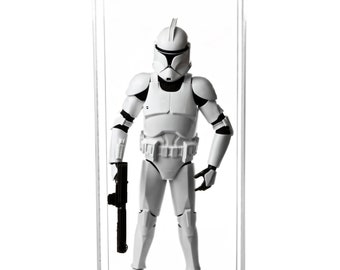 Deluxe Acrylic Figurine Display Case for Doll Bobblehead Action Figure or Collectible Toy Figure (A078)