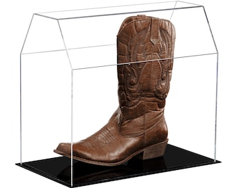 Better Display Cases Cowboy Boot Clear Acrylic Display Case - 15.75 X 8.75 X 14.25 (A022/SP06)