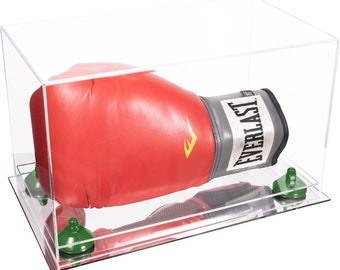 Versatile Display Case - Medium Rectangle Box with Risers and Mirror Base 14" x 8" x 8.5" (A011/V16)