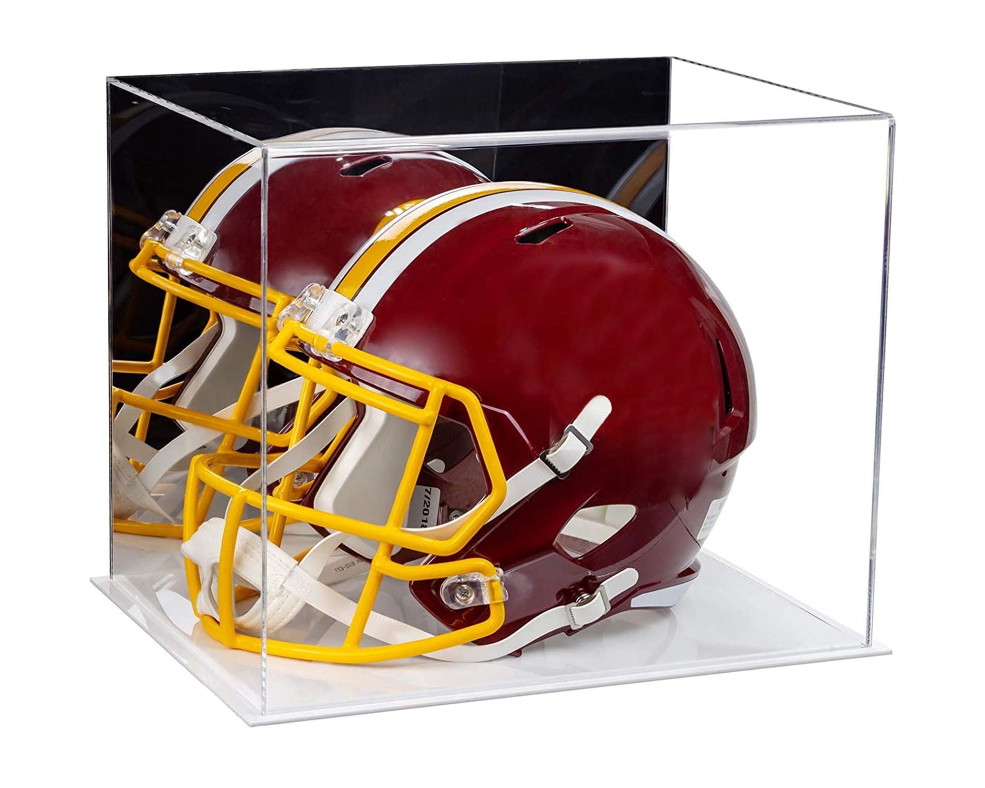 Acrylic Football Helmet Display Case With Double Sheet Base Etsy