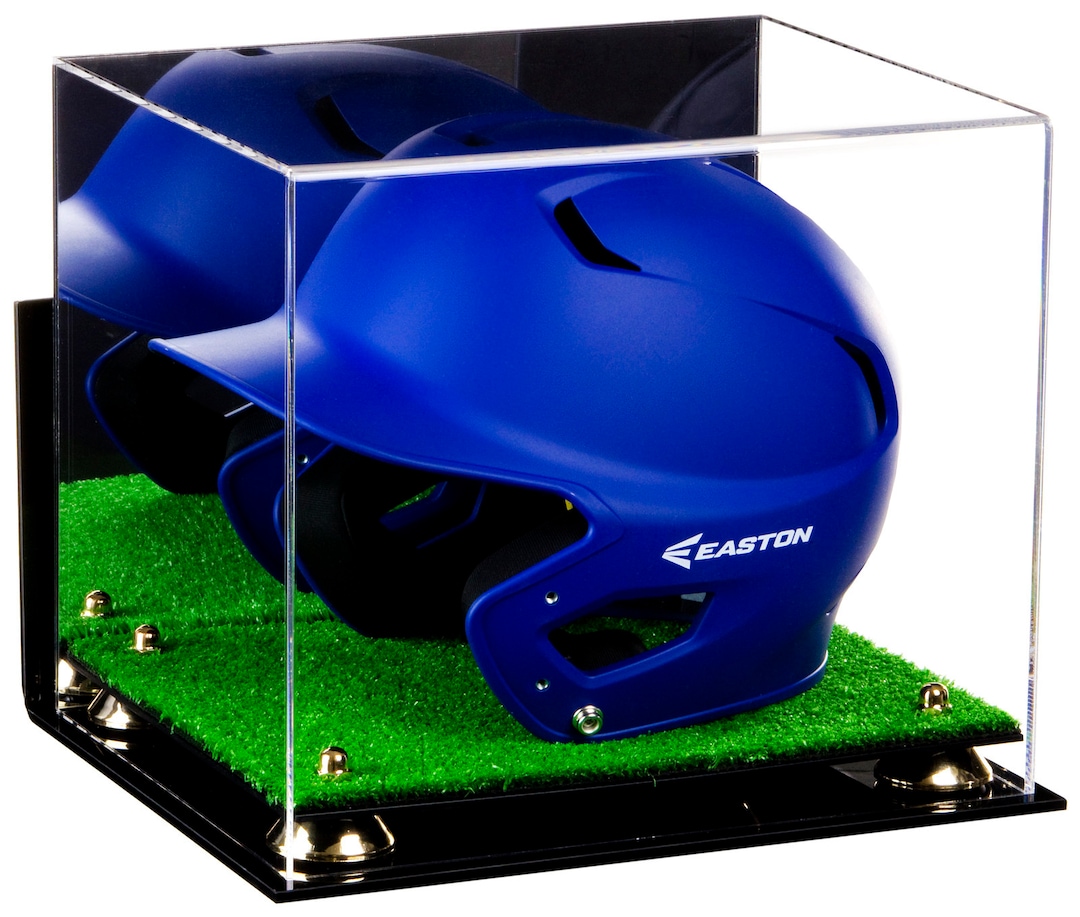 Acrylic Baseball Batting Helmet Display Case With Mirror, Wall Mount