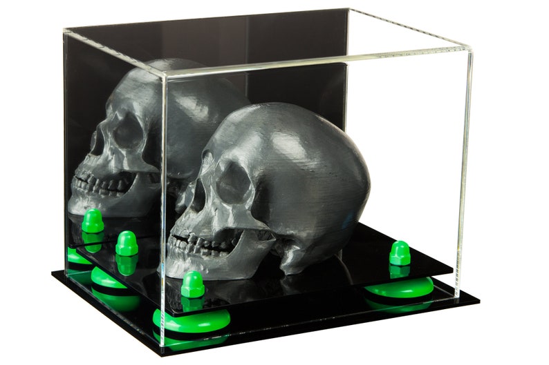 Small Rectangle Box with Risers and Mirror 8.25 x 5.5 x 6 A003 Versatile Deluxe Acrylic Display Case