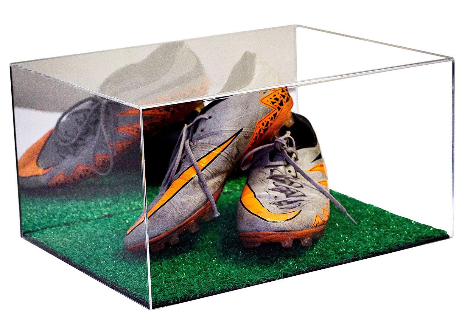 Deluxe Acrylic Shoe Display Case With Turf Floor and Mirror Etsy