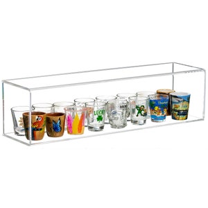 Better Display Cases Clear Acrylic Shot Glass Display Case