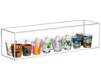 Better Display Cases Clear Acrylic Shot Glass Display Case
