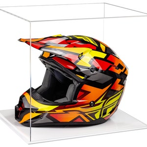 Acrylic Motorcycle Nascar or Motocross Helmet Display Case - 16&quot; x 13&quot; x 12&quot; (V61B/A024-B)