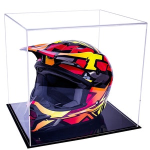 Acrylic Motorcycle Motocross or Nascar Racing Helmet Display Case (V61)
