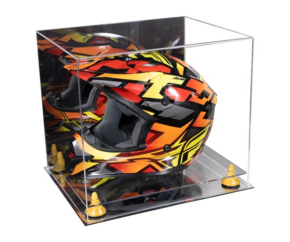 Acrylic Motorcycle Motocross or Nascar Racing Helmet Display Case With  Mirror Case, Risers and Base A024/V61 