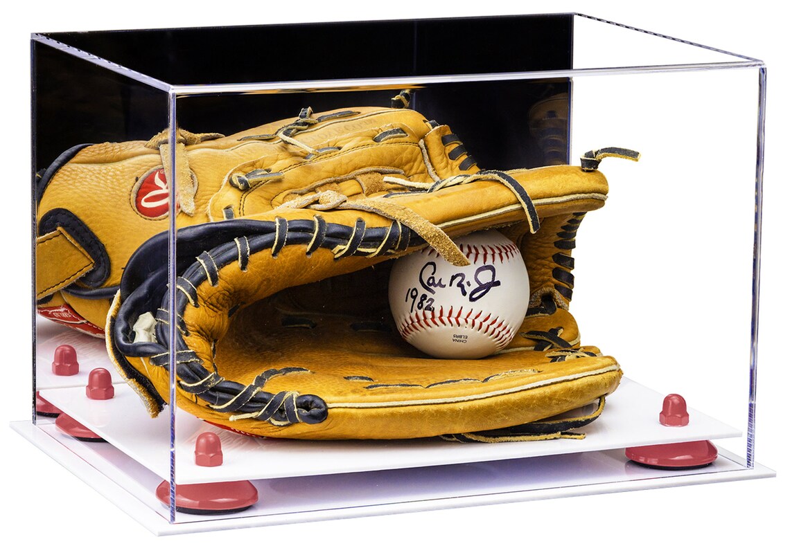 Acrylic Baseball Glove Display Case With Risers Mirror and Etsy