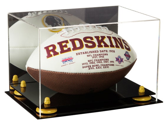 A018-TB Deluxe Acrylic Football Display Case with Turf Bottom