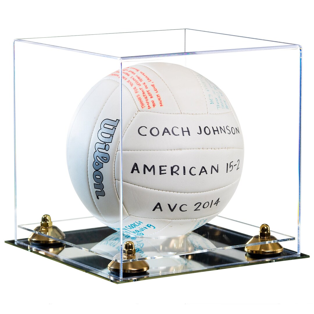 Volleyball Riser Acrylic Volleyball Display Case With Risers and Mirror Base (A027/B02 ...