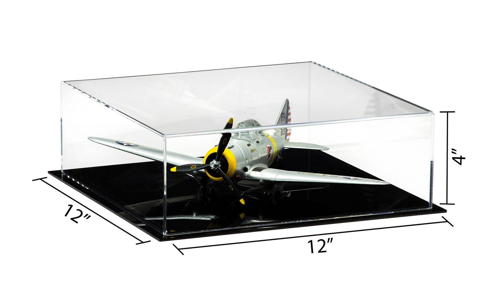 Better Display Cases Clear Acrylic Book Display Case 15 x 15 x 6 with  Black Base (A030-A)
