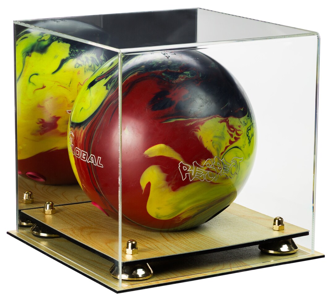 Better Display Cases Acrylic Bowling Ball Display Case With Mirror