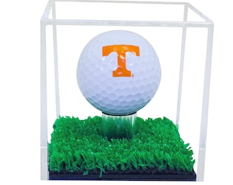 Deluxe Acrylic Golf Ball Display Case with Turf Base (A046-TB)