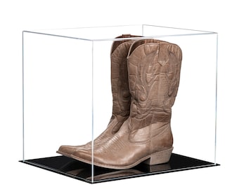 Better Display Cases Cowboy Boot Clear Acrylic Display Case - 16 X 13 X 14 (A024/V61)