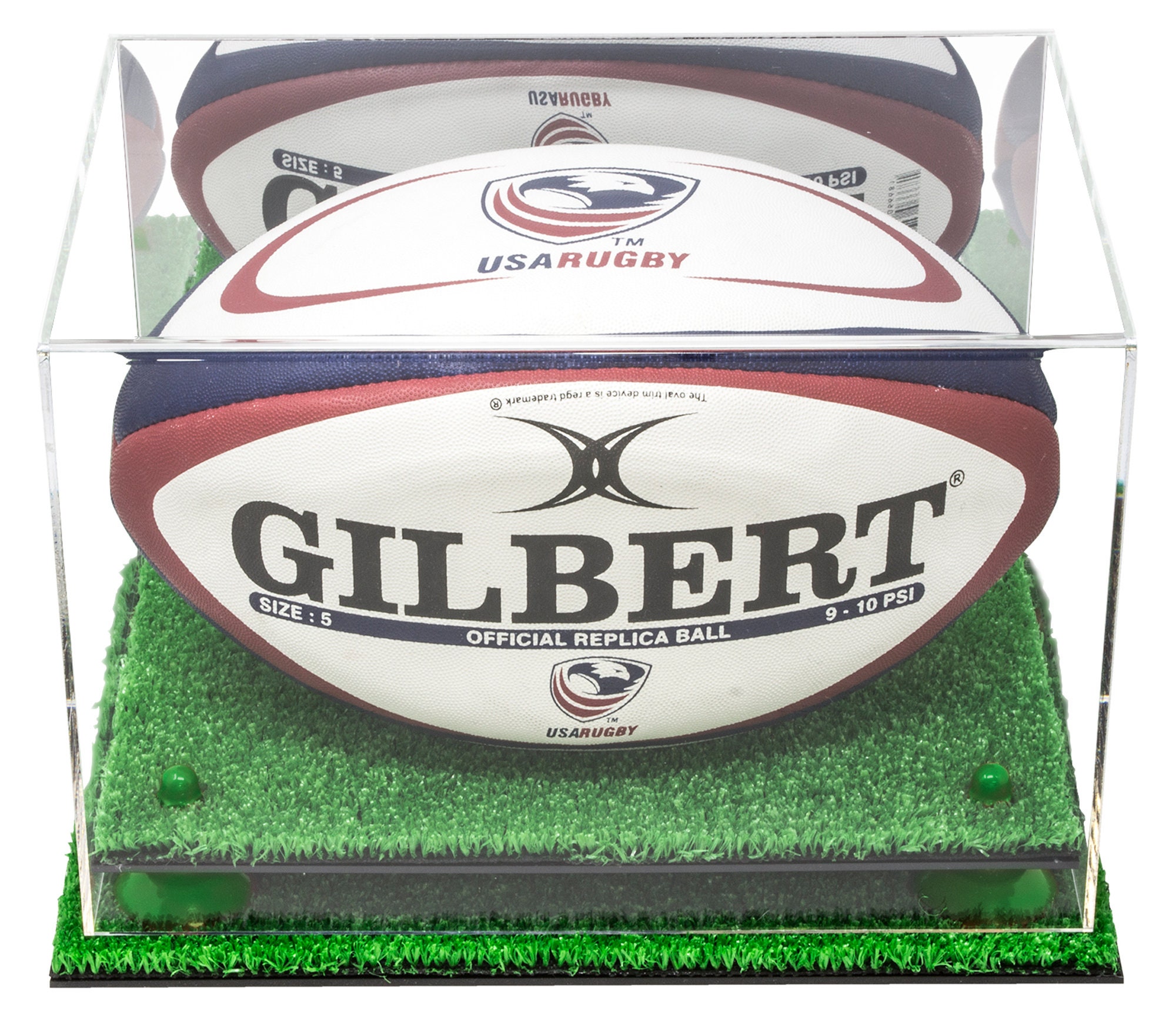 Acrylic Rugby Ball Display Case with Mirror Risers and Turf Etsy