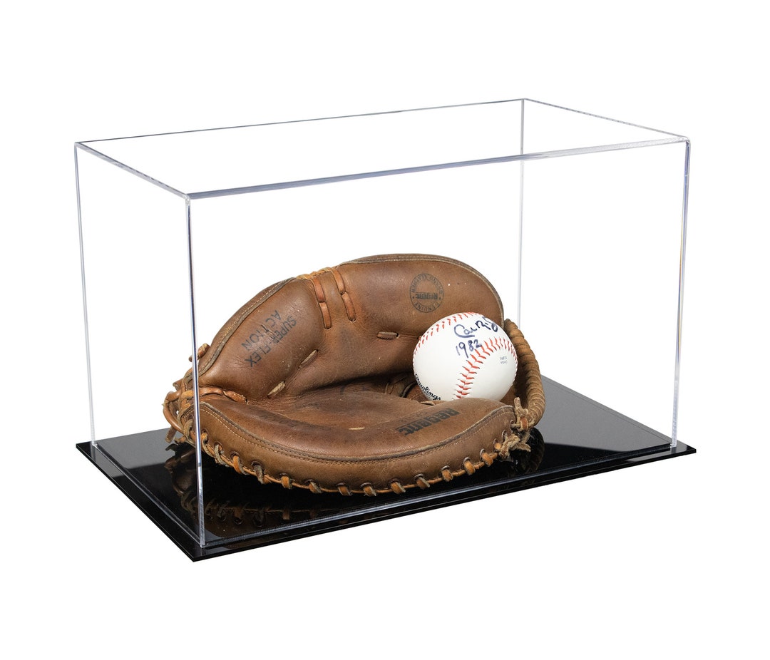 Better Display Cases Acrylic Catchers Glove Display Case With Black