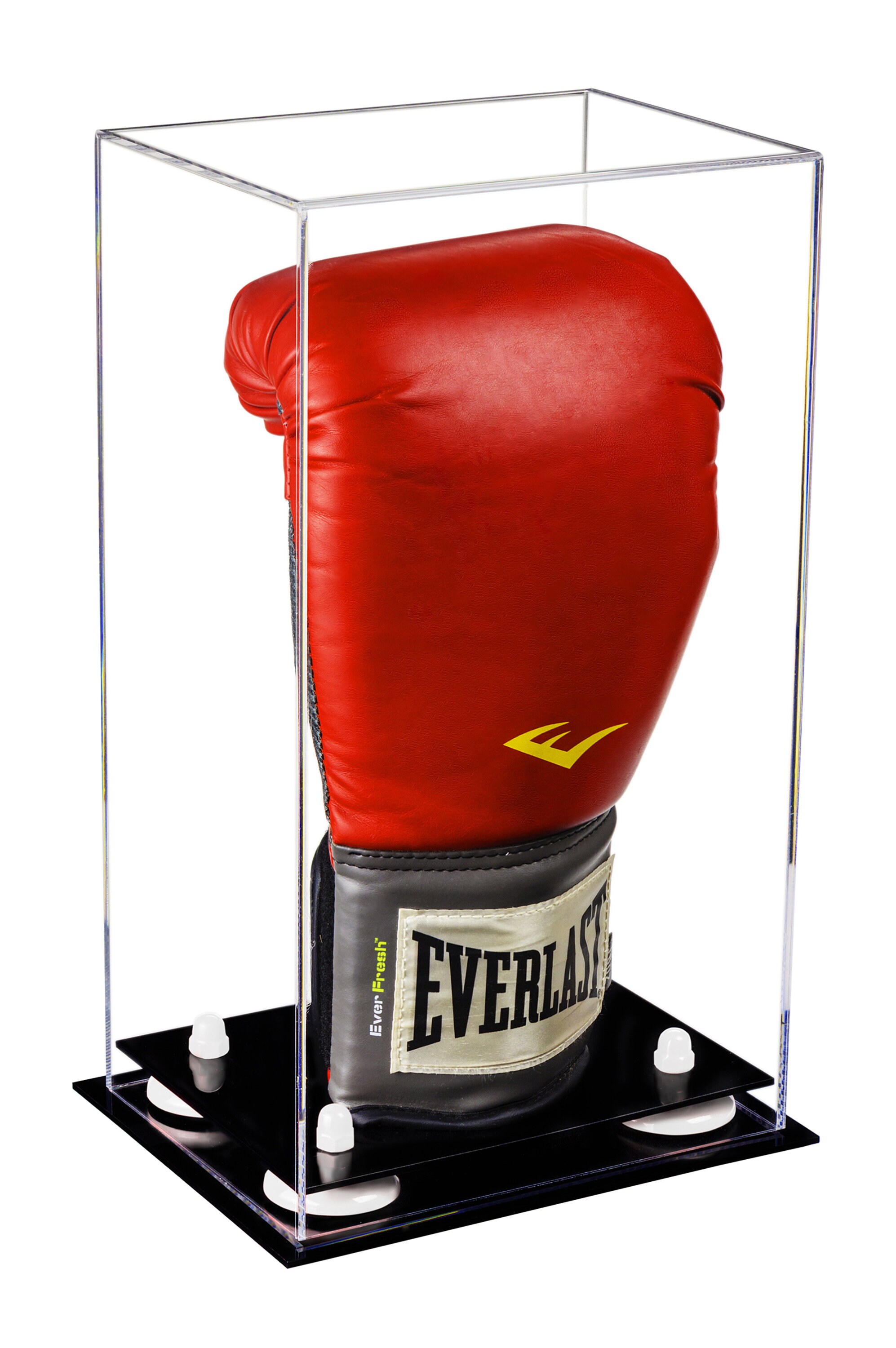 Deluxe Clear Acrylic Boxing Glove Display Case With Risers Etsy