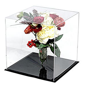 Deluxe Clear Acrylic Collectible Wedding Flower Bouquet Display Case (Wall Mount and Table Top) (A031, A118 & A125)