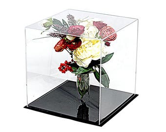 Deluxe Clear Acrylic Collectible Wedding Flower Bouquet Display Case (Wall Mount and Table Top) (A031 & A125)