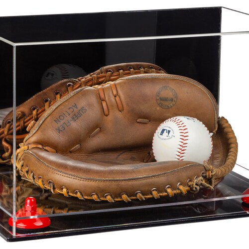 Acrylic Baseball Catchers Glove Display Case with Mirror, shops Wall Mount, Risers and Clear Base (A011-CB)