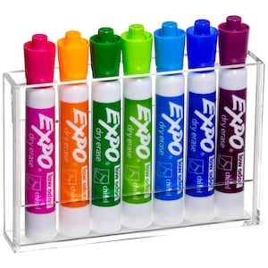Clear Acrylic Wall-Mounted Dry-Erase Marker Holder for Classroom or Office (A100/SP26)
