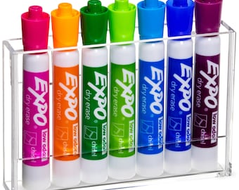 Clear Acrylic Wall-Mounted Dry-Erase Marker Holder for Classroom or Office (A100/SP26)