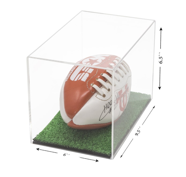 Versatile Deluxe Acrylic Display Case - Small Rectangle Box With Turf ...