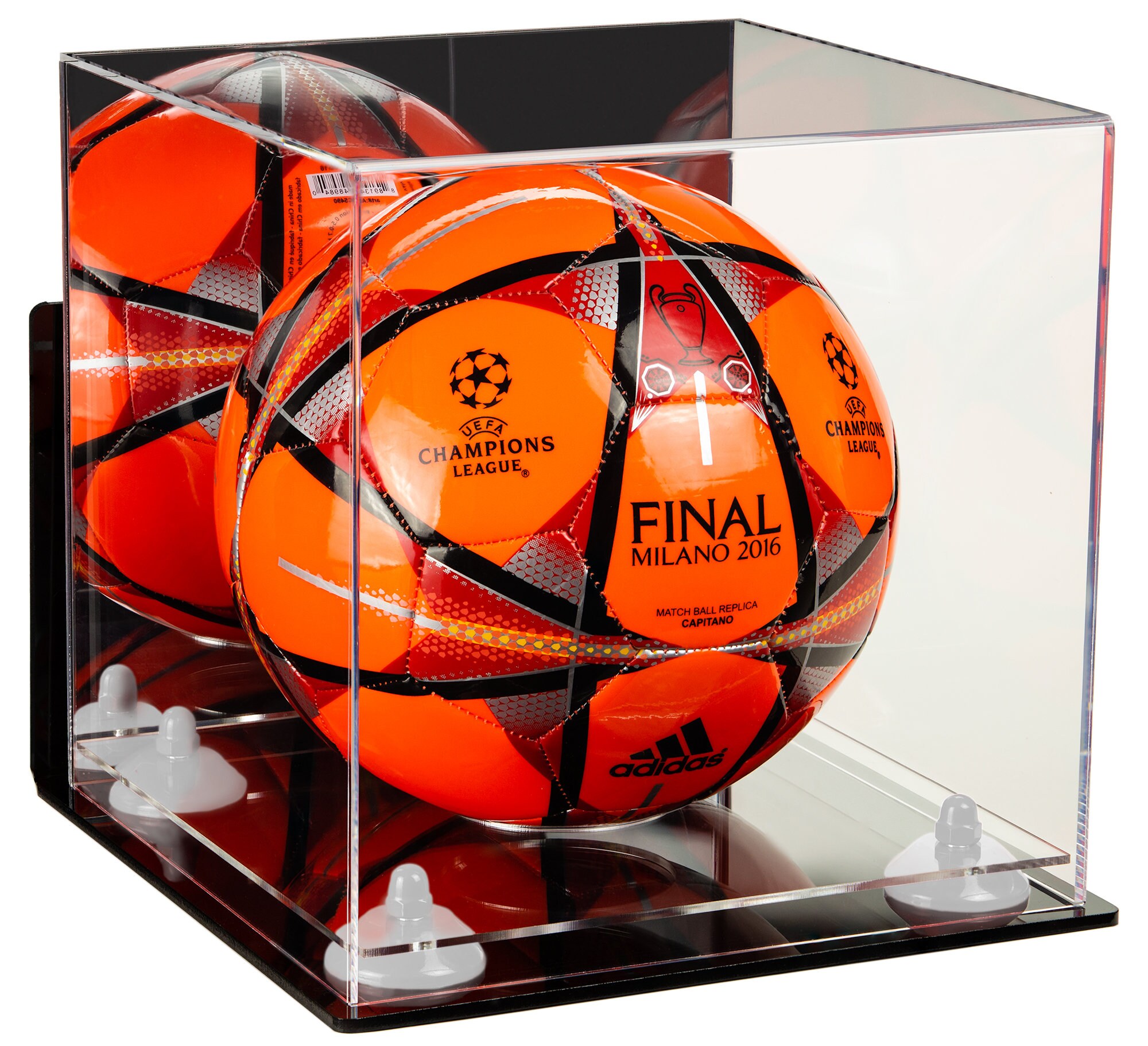 Vitrine pour ballon de football avec socle en plexiglas -  France