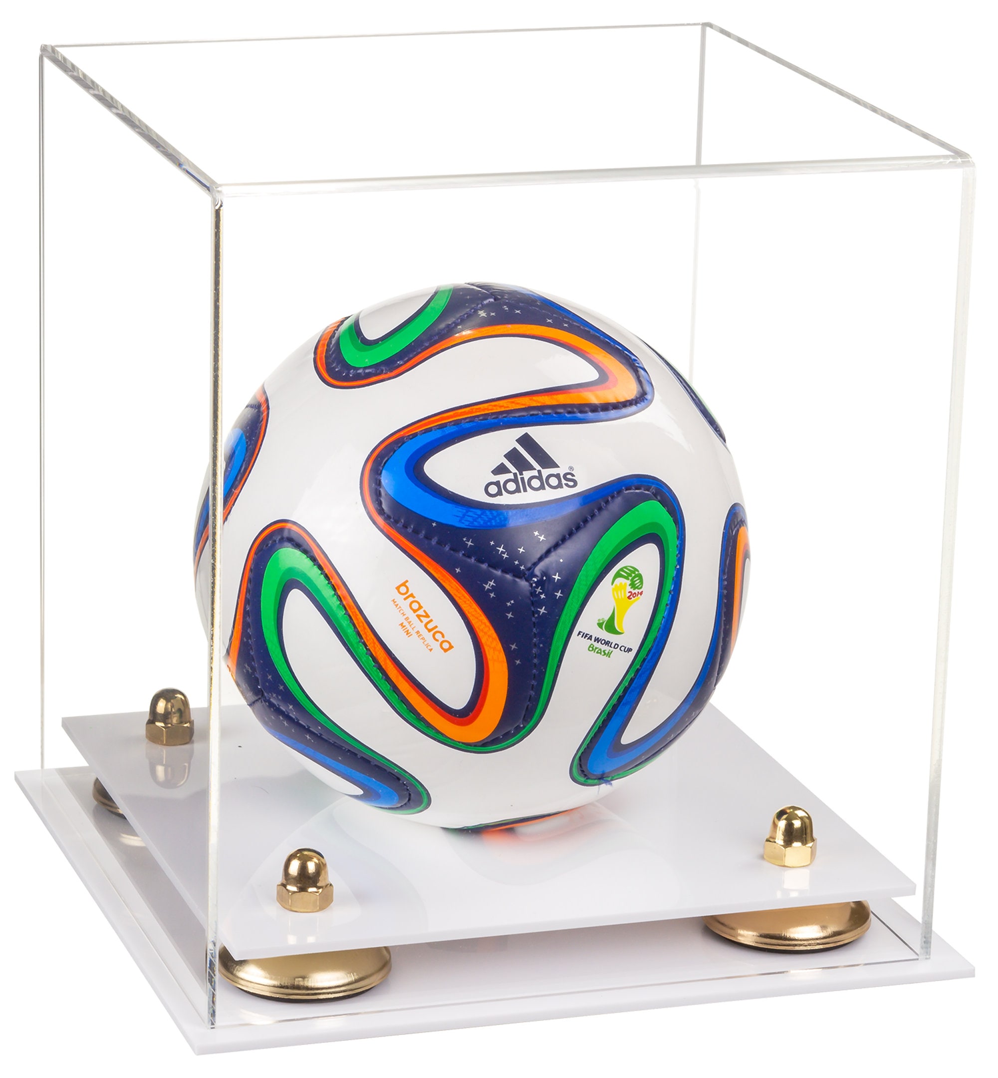 Mini vitrine en acrylique transparent pour ballon de football miniature pas  pleine taille avec contremarches et base blanche A015-WB -  France