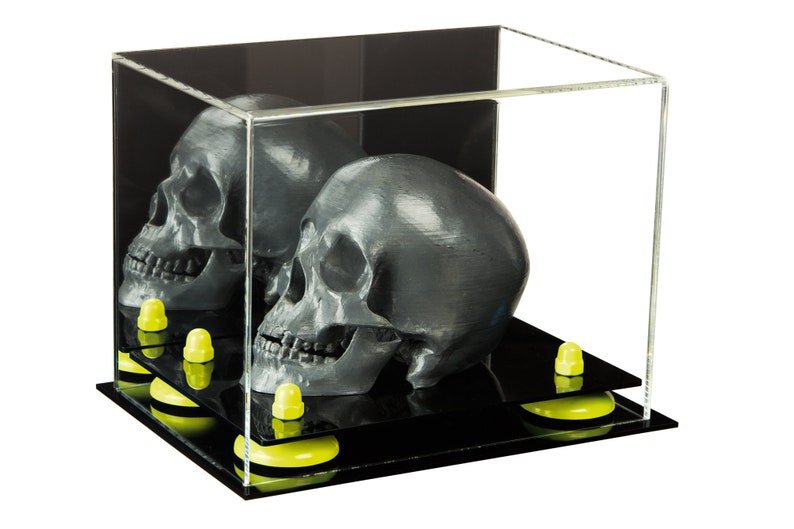 Small Rectangle Box with Risers and Mirror 8.25 x 5.5 x 6 A003 Versatile Deluxe Acrylic Display Case