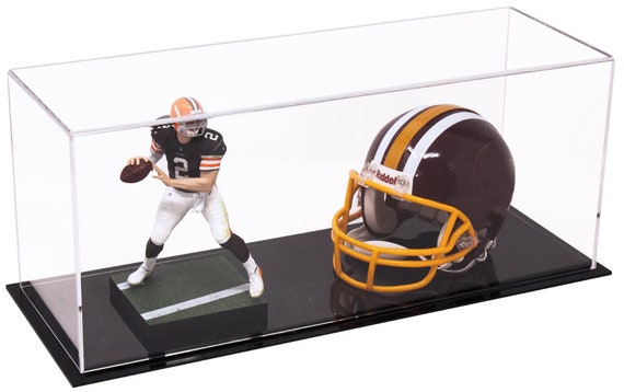 FEMELI Football Display Case Acrylic Box Holder For Full Size Football (Watch Video To Assemble