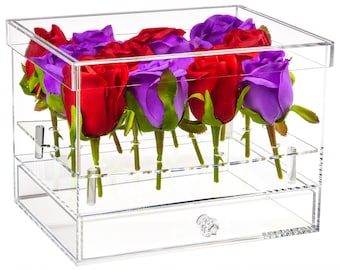Clear Acrylic Flower Display Case for Wedding and Home