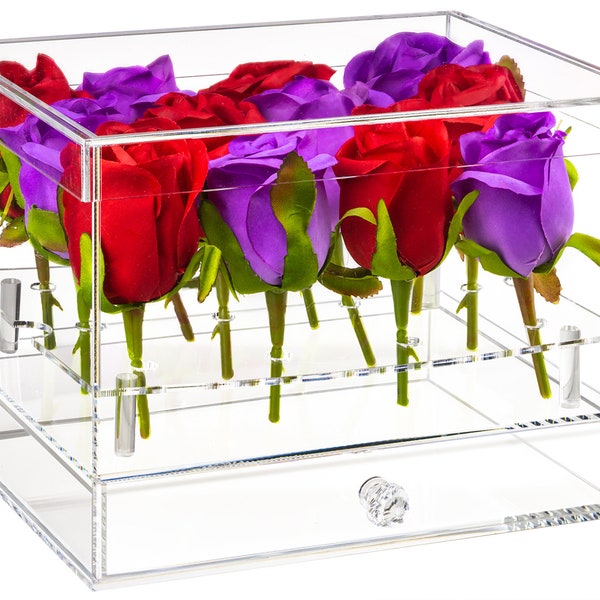 Clear Acrylic Flower Display Case for Wedding and Home